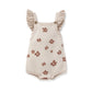 Aster & Oak / Flower Ruffle Knit Romper