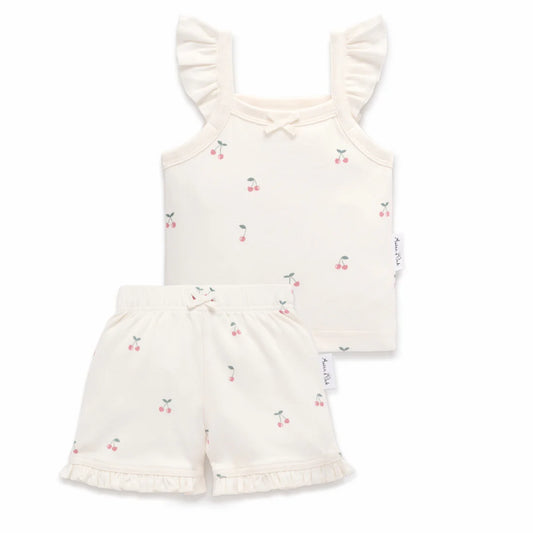 Aster & Oak / Cherry Ruffle Set