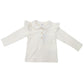 Korango / Frill Collared Cotton Blouse - Beige