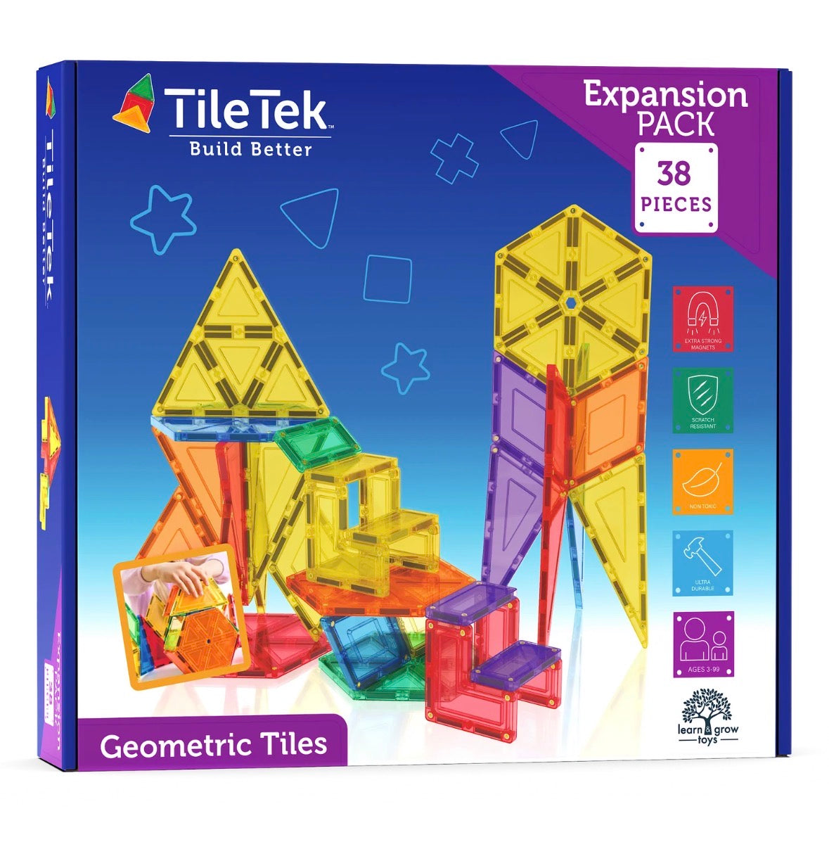 TileTek - 38 Piece Geometric Tile Set