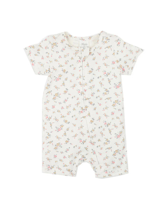 Bebe By Minihaha / Rosie Print SS Zip Onesie