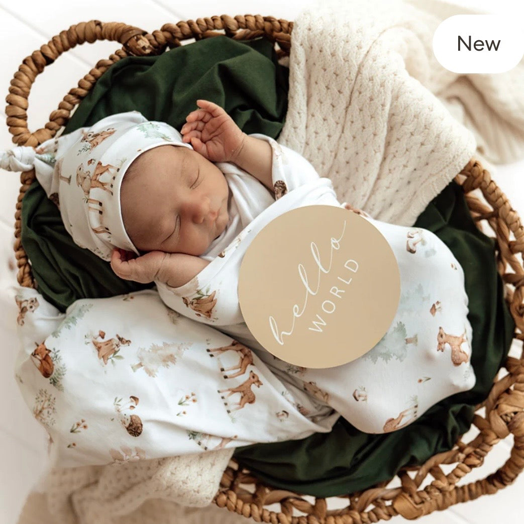 Snuggle Hunny / Jersey Wrap Set - Woodland Tales