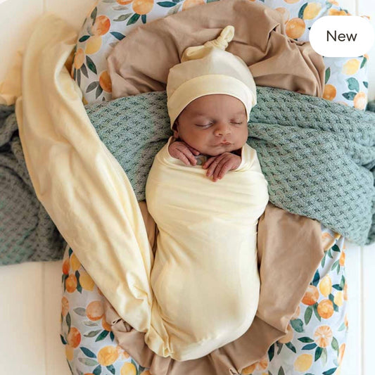 Snuggle Hunny / Jersey Wrap Set - Lemon Sorbet