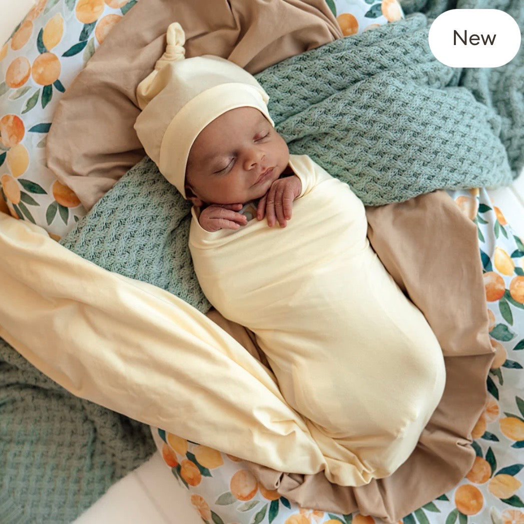 Snuggle Hunny / Jersey Wrap Set - Lemon Sorbet