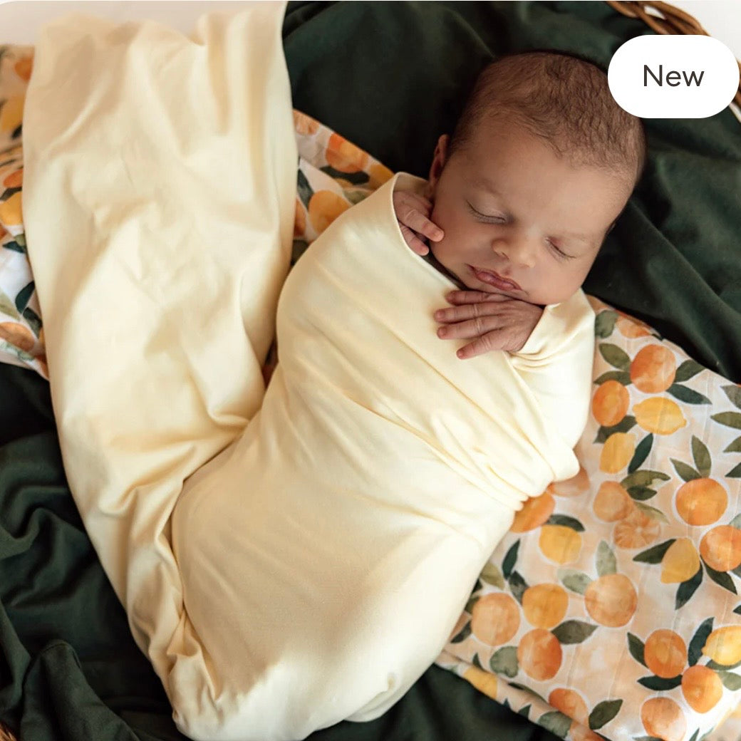 Snuggle Hunny / Jersey Wrap Set - Lemon Sorbet