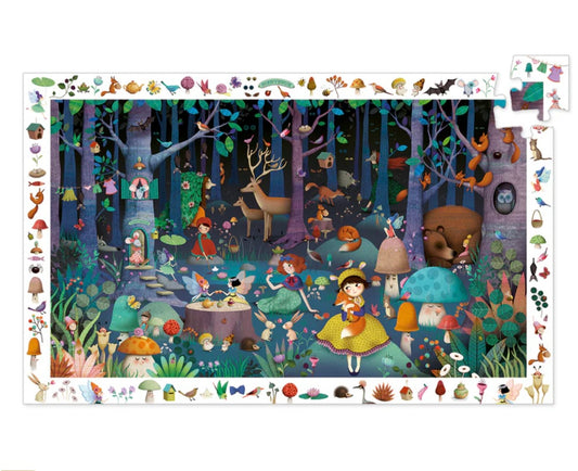 Observation Puzzle / Enchanted Forest 100 Piece / Djeco