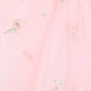 Bebe By Minihaha / Pink Floral Embroidered Back Bow Tulle Dress