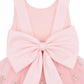 Bebe By Minihaha / Pink Floral Embroidered Back Bow Tulle Dress