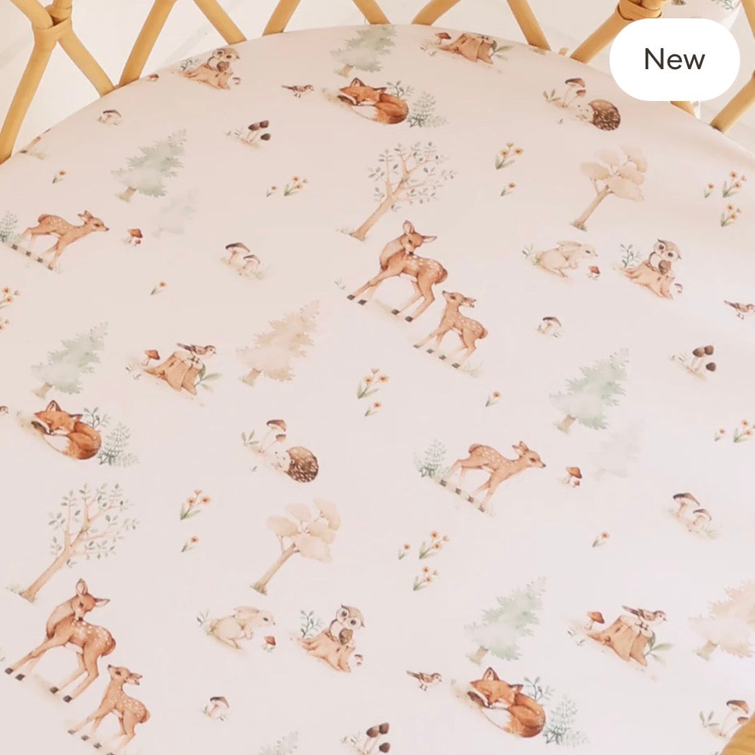 Snuggle Hunny / Fitted Bassinet Sheet - Woodland Tales