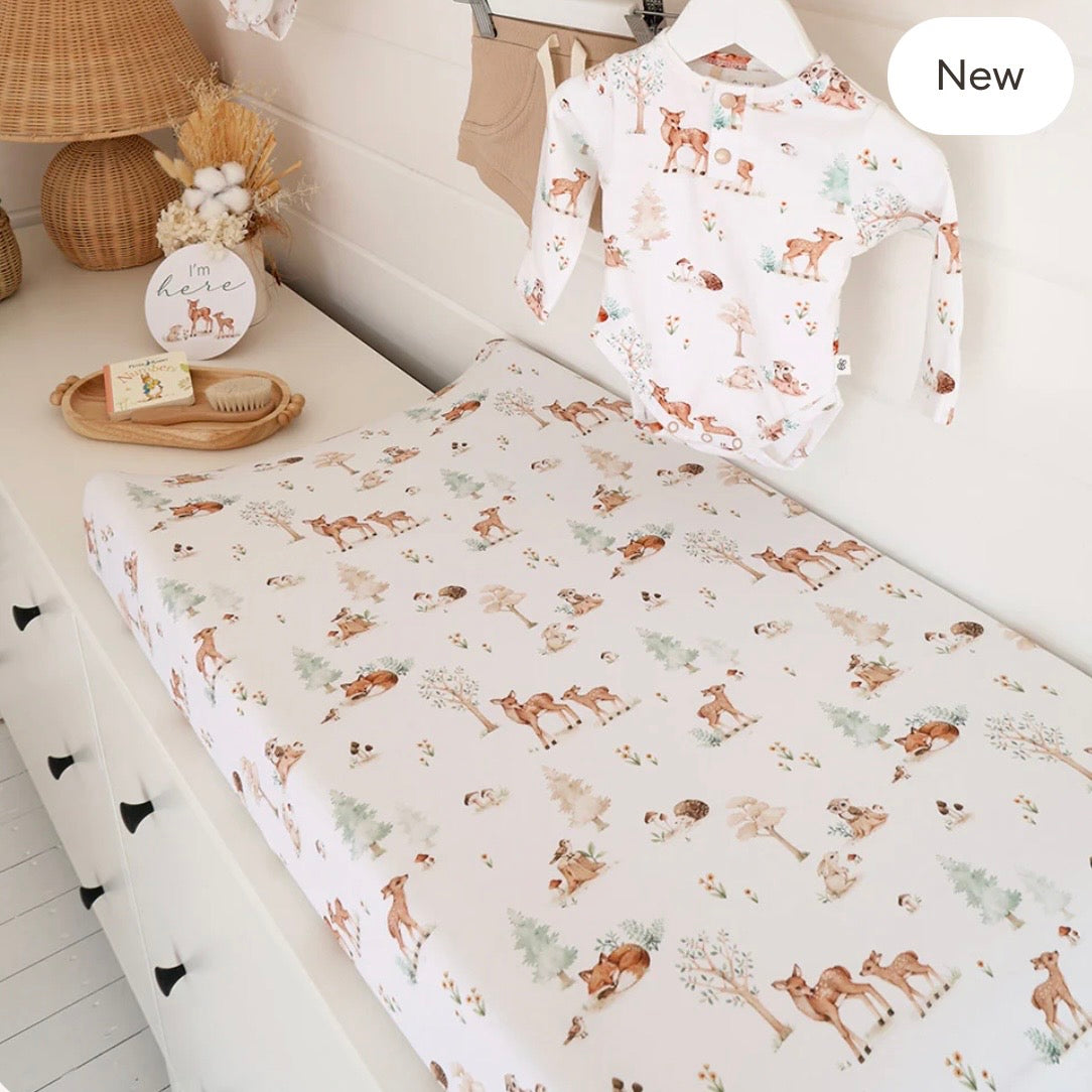 Snuggle Hunny / Fitted Bassinet Sheet - Woodland Tales