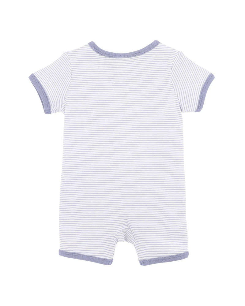 Bebe By Minihaha / Axel Stripe Organic SS Zip Onesie