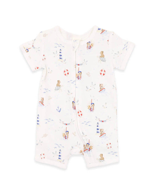 Bebe By Minihaha / Axel Organic SS Zip Onesie