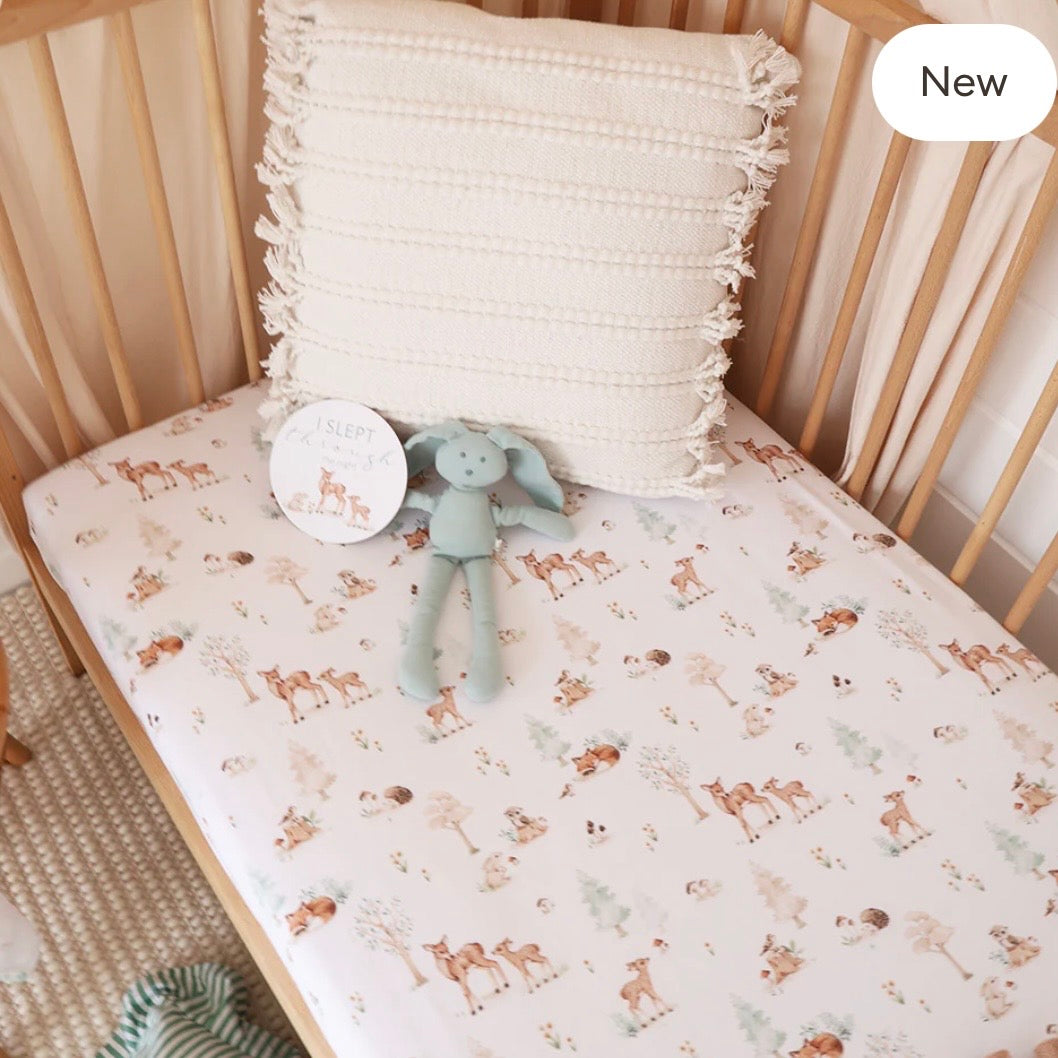 Snuggle Hunny / Fitted Cot Sheet - Woodland Tales