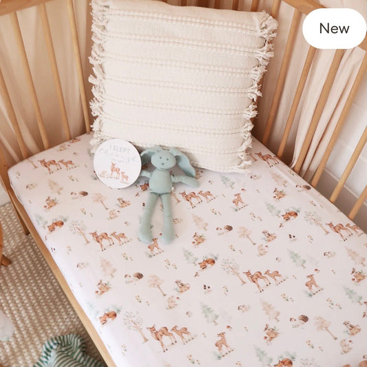 Snuggle Hunny / Fitted Cot Sheet - Woodland Tales