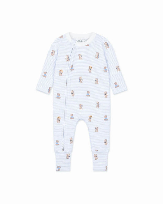 Bebe By Minihaha / Brady Stripe Organic LS Zipsuit