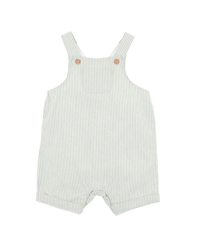 Bebe By Minihaha /  Roman Green Stripe Overalls