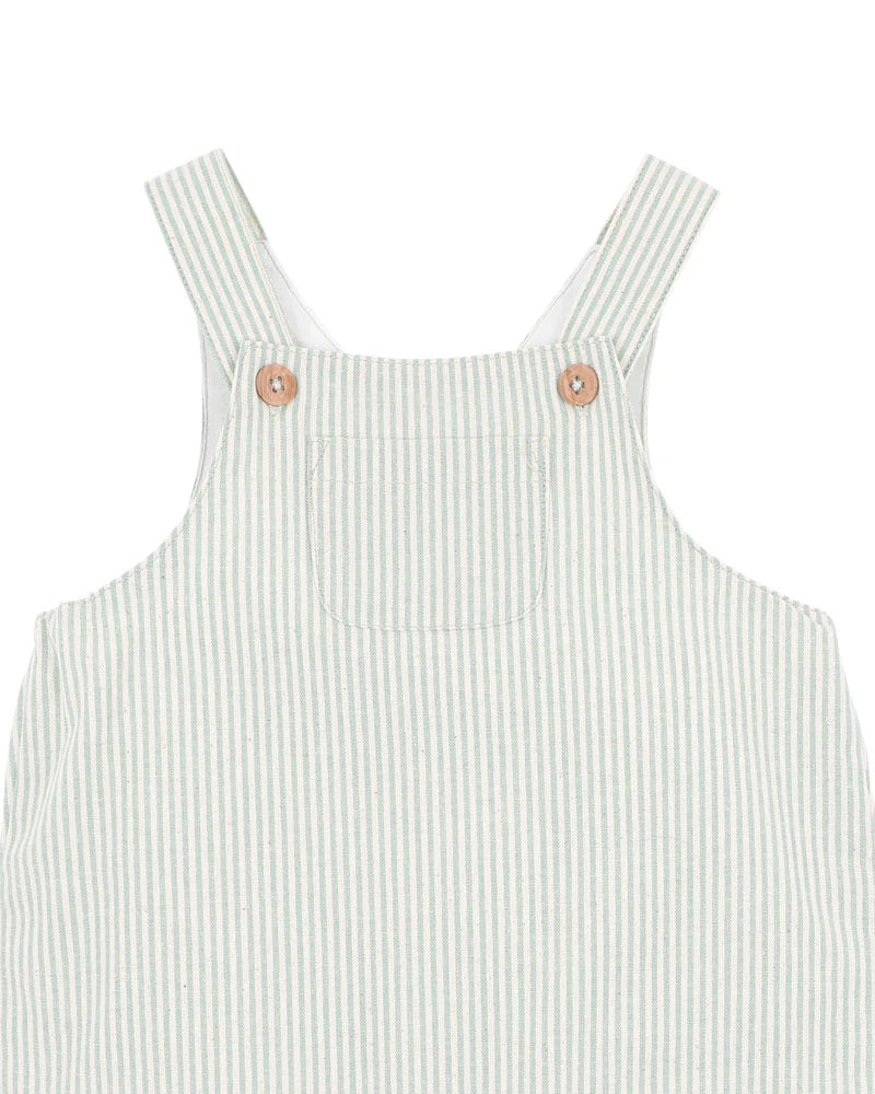 Bebe By Minihaha /  Roman Green Stripe Overalls