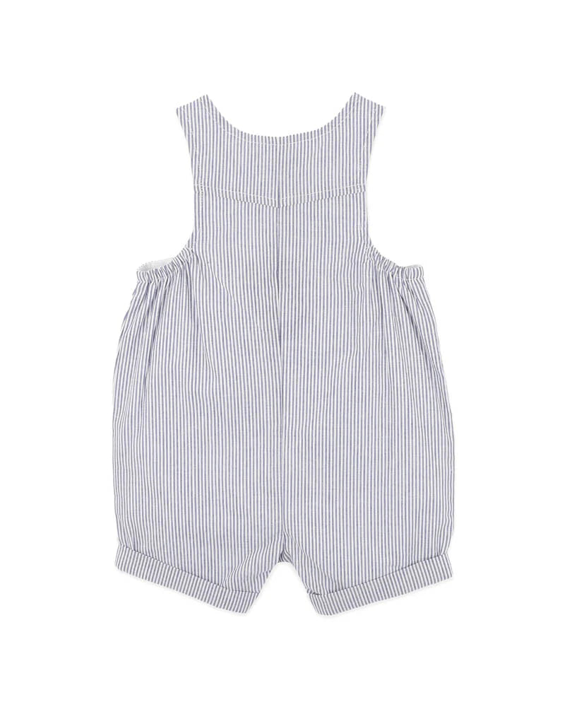 Bebe By Minihaha / Brady Stripe Woven Overalls - Indigo Stripe