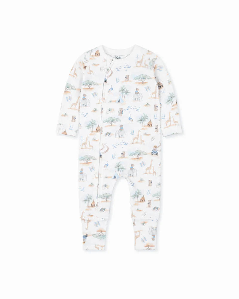 Bebe By Minihaha / Brady Print Organic LS Zipsuit