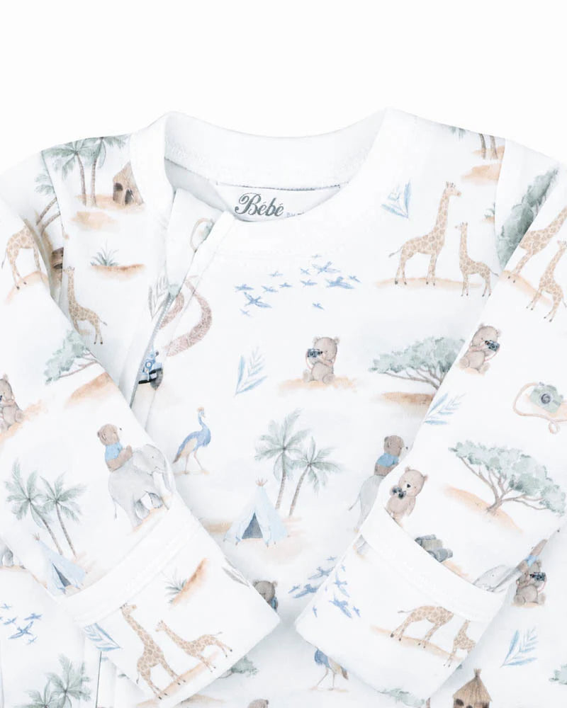 Bebe By Minihaha / Brady Print Organic LS Zipsuit