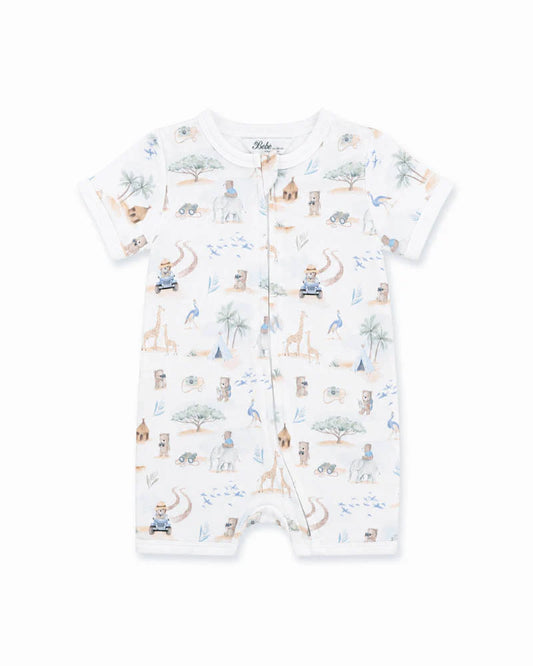 Bebe By Minihaha / Brady Print SS Zip Romper