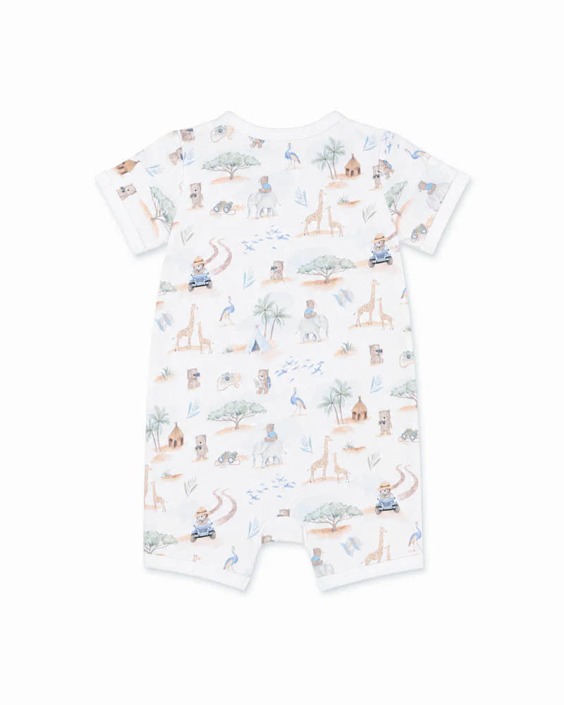 Bebe By Minihaha / Brady Print SS Zip Romper