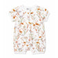 Bebe By Minihaha / Taylor Organic Floral SS Zip Romper