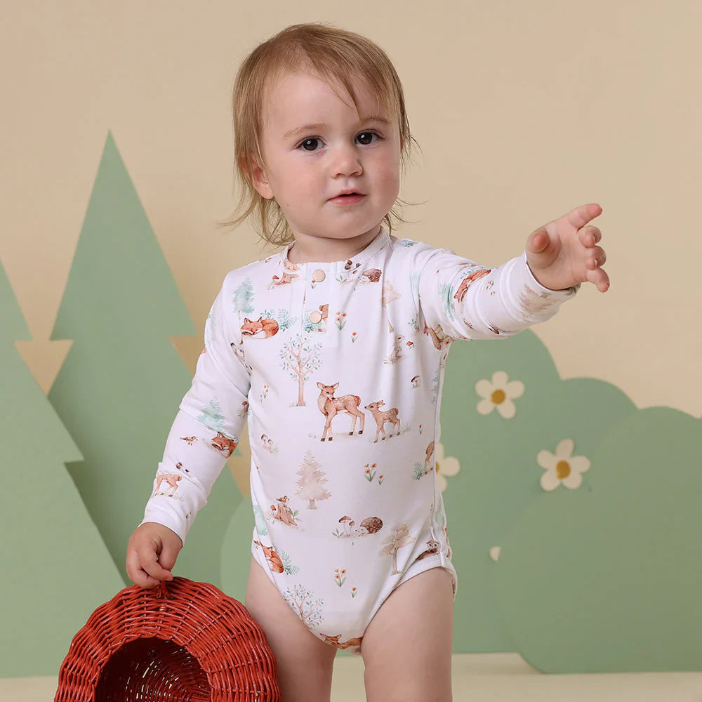 Snuggle Hunny / Long Sleeve Bodysuit - Woodland Tales