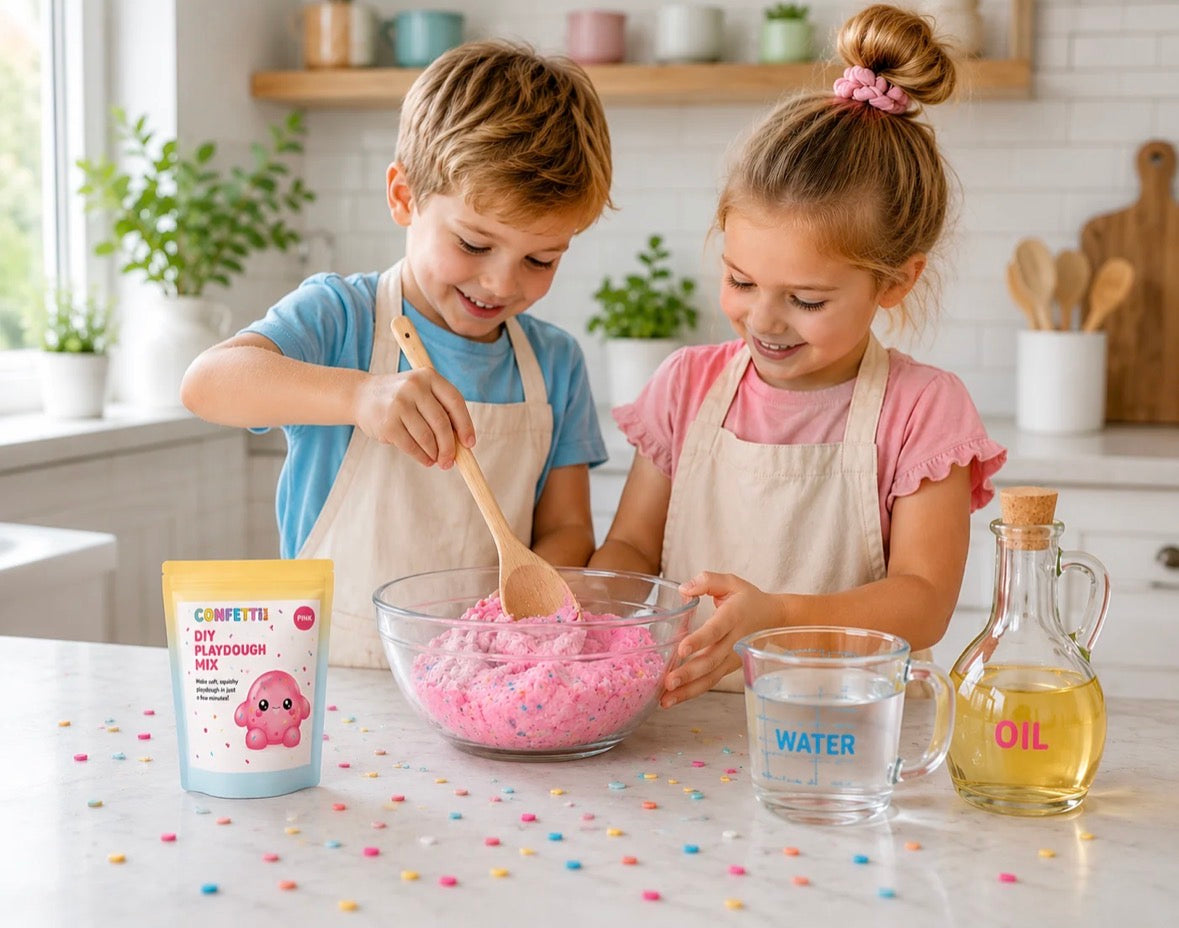 Confetti Blue / DIY Playdough Mix