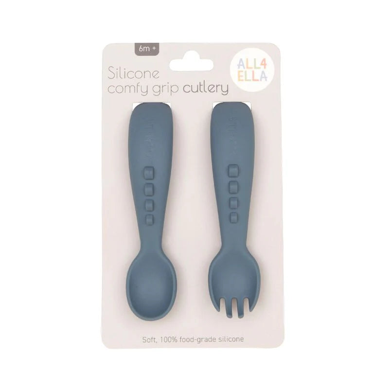 All4Ella / Silicone Comfy Grip Cutlery