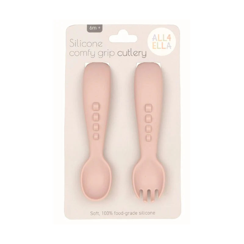 All4Ella / Silicone Comfy Grip Cutlery