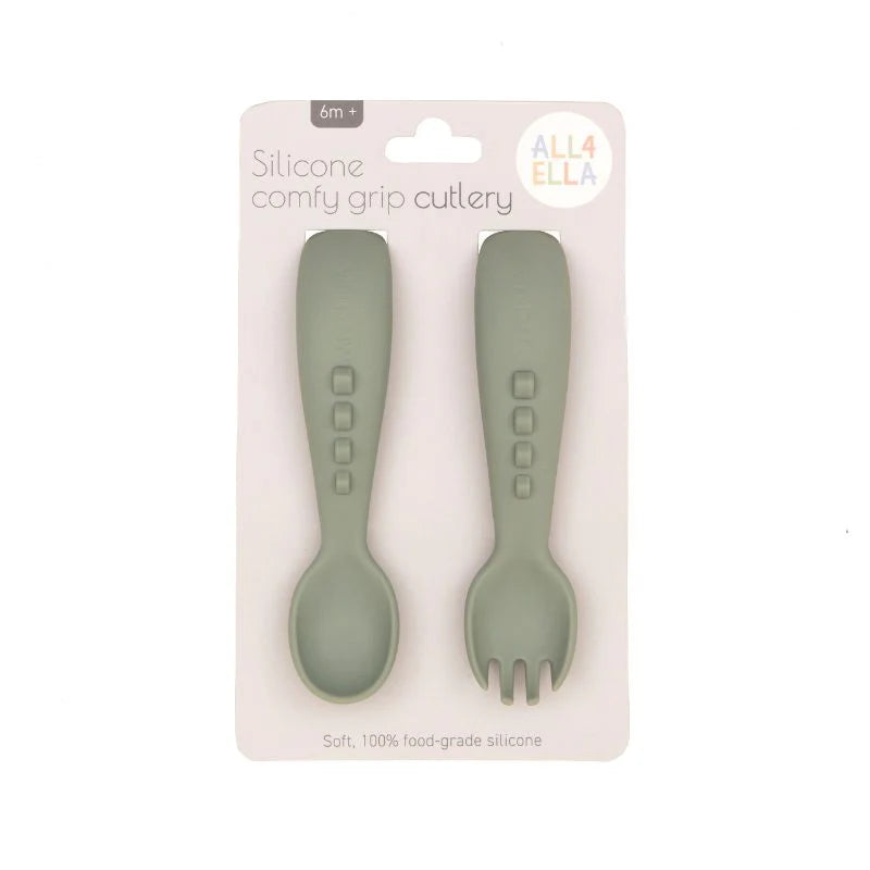 All4Ella / Silicone Comfy Grip Cutlery