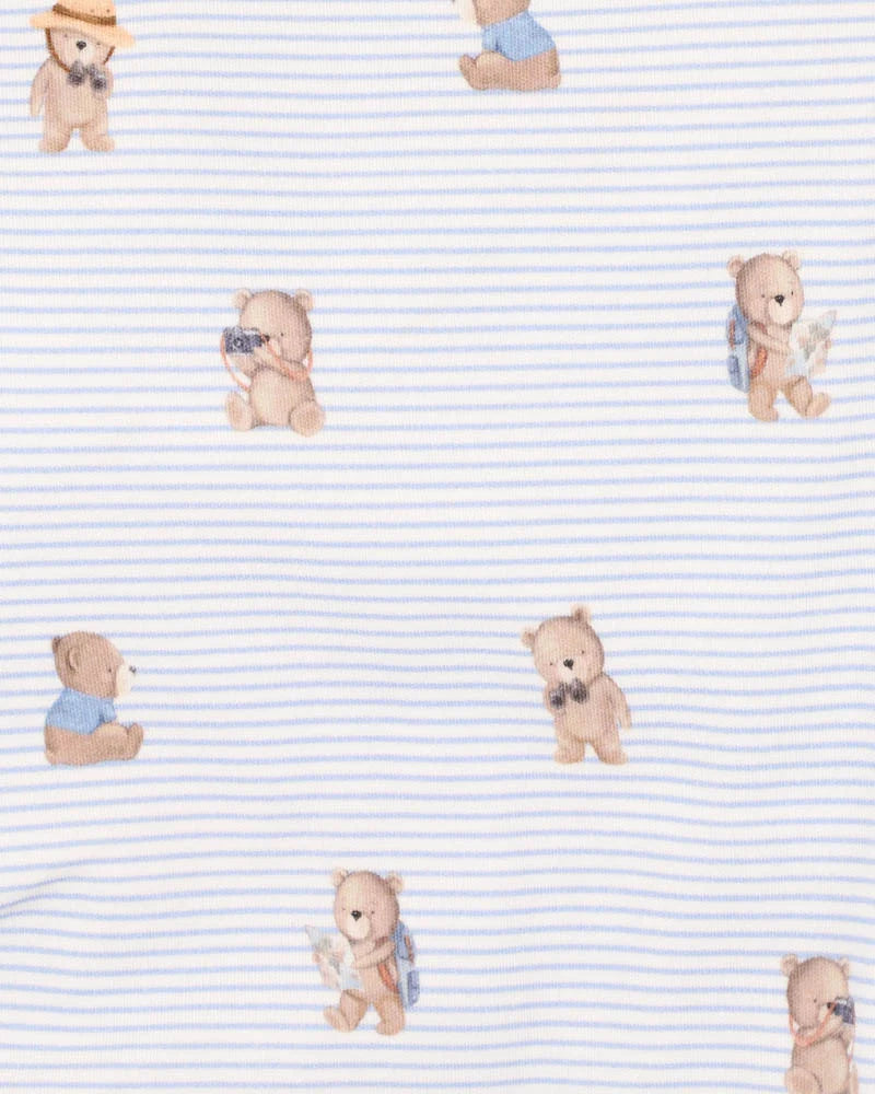 Bebe By Minihaha / Brady Stripe Organic Button Up Bodysuit