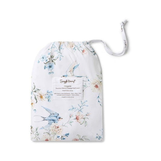 Snuggle Hunny / Fitted Bassinet Sheet - Sweet Swallows