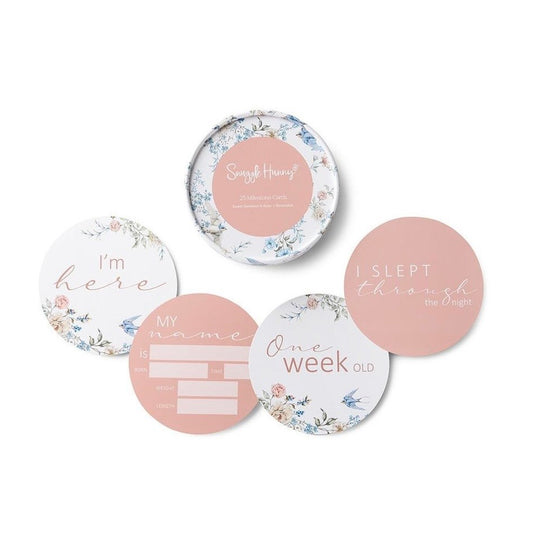 Snuggle Hunny / Reversible Milestone Cards - Sweet Swallows