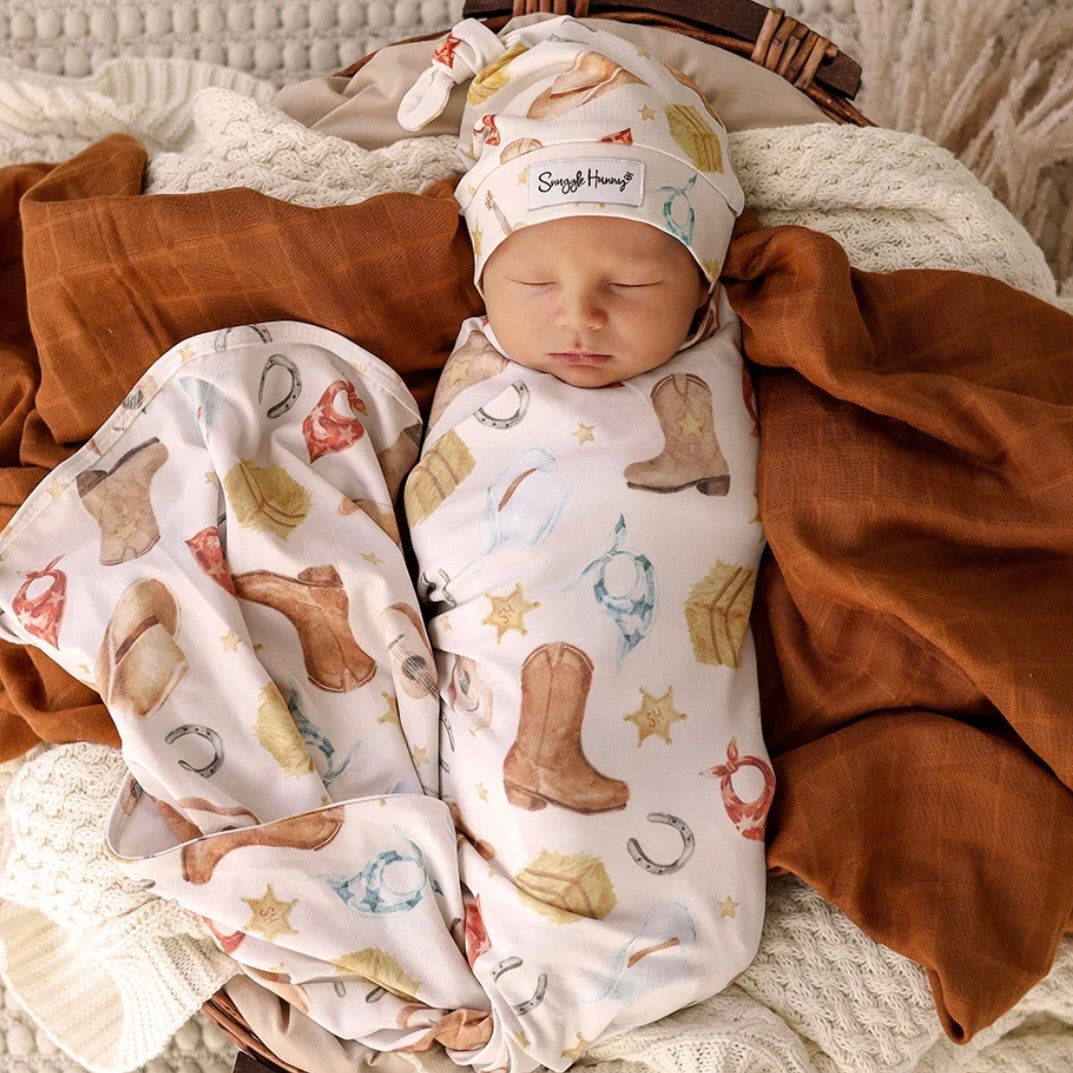Snuggle Hunny / Jersey Wrap Set - Cowboys