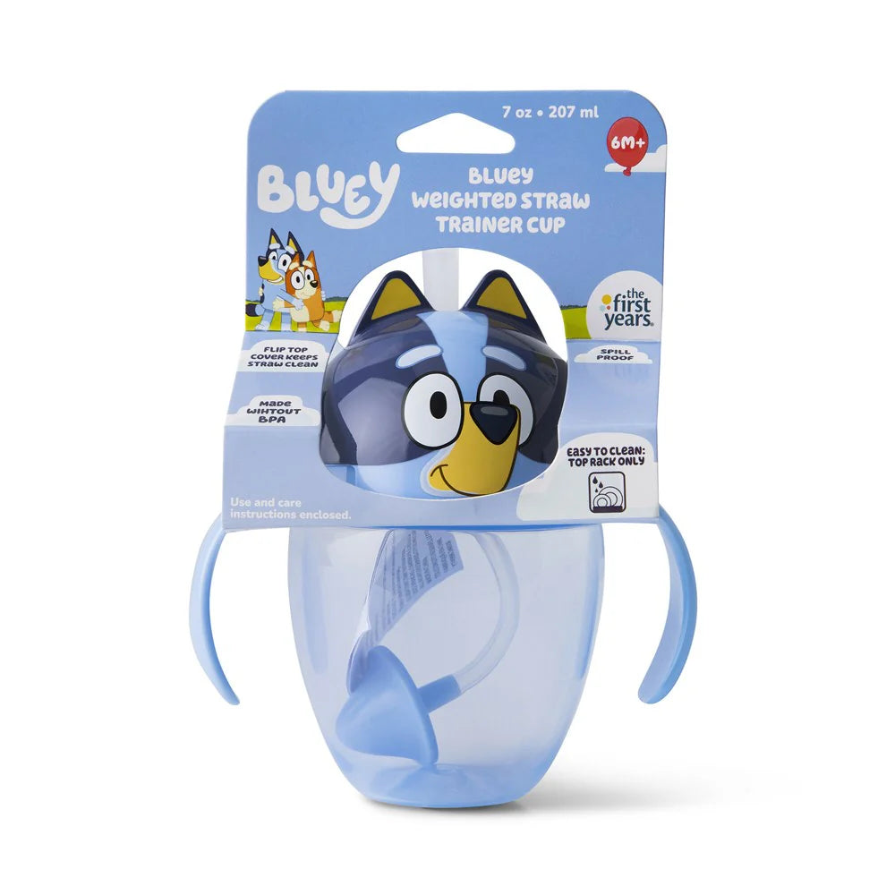 The First Years / Bluey Weighted Straw Trainer Cup 207ml