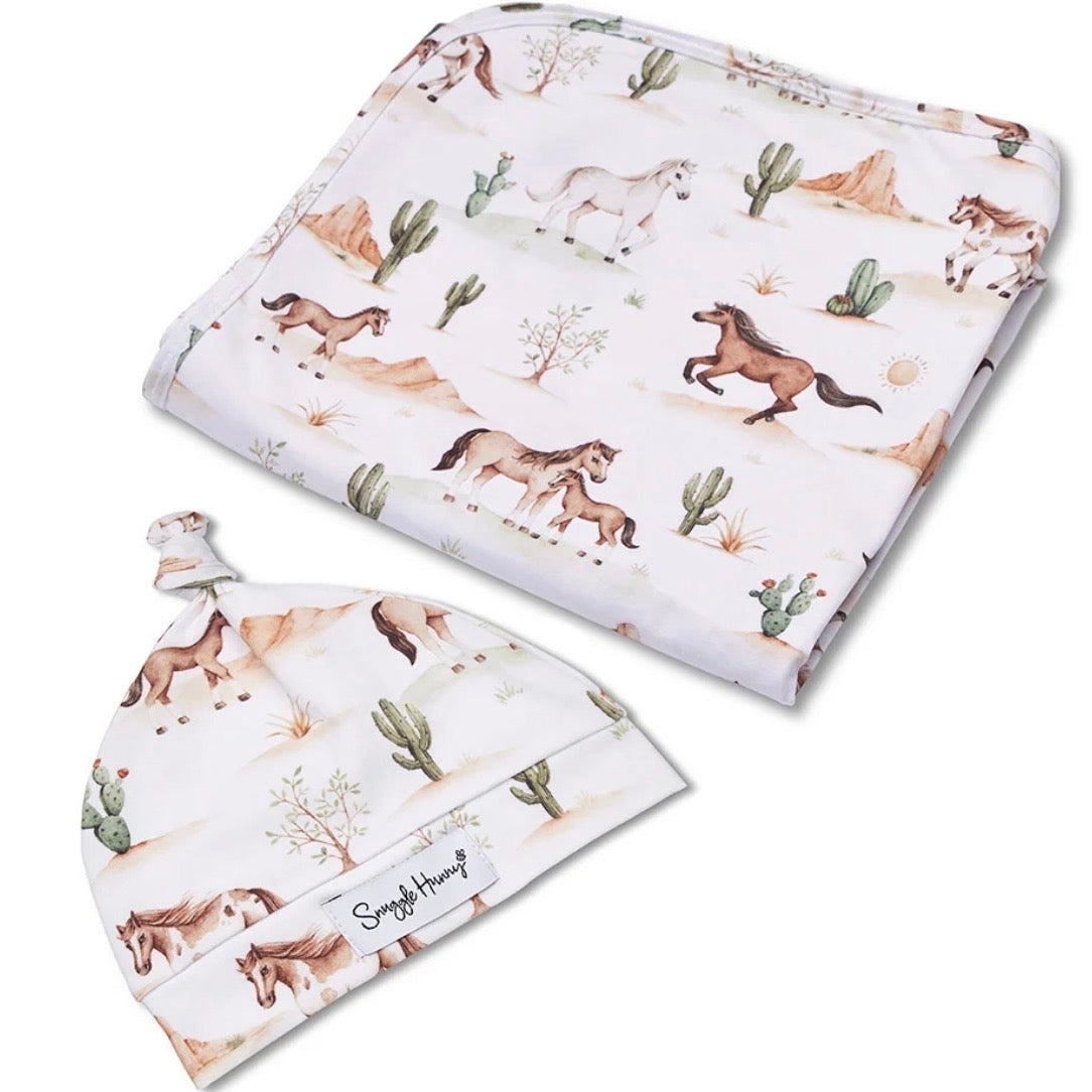 Snuggle Hunny / Jersey Wrap Set - Wild Horses
