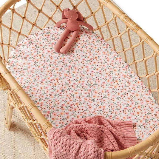 Snuggle Hunny / Fitted Bassinet Sheet - Spring Floral