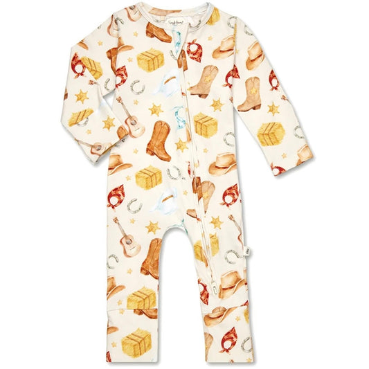 Snuggle Hunny / Snugglesuit Convertible Romper - Cowboys