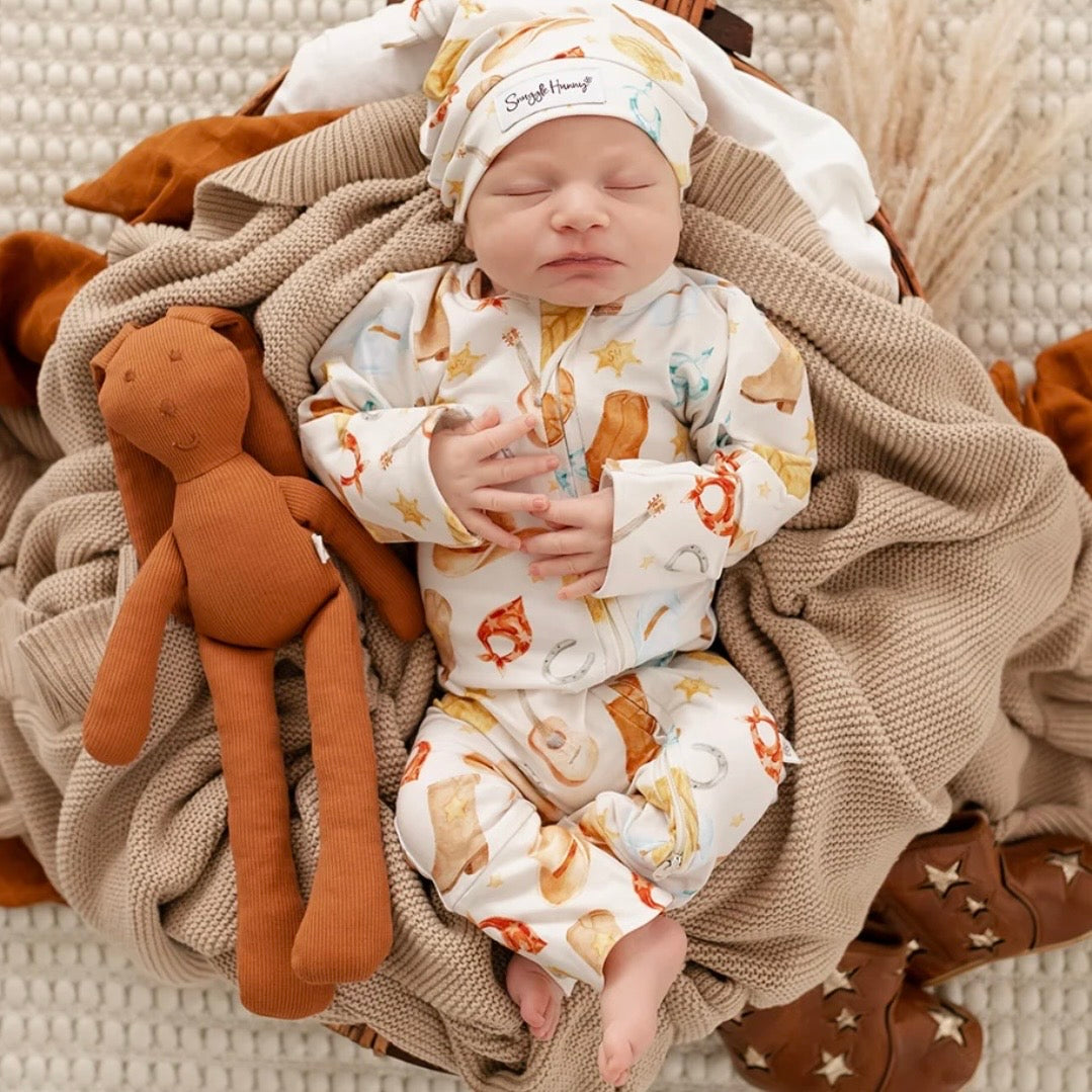 Snuggle Hunny / Snugglesuit Convertible Romper - Cowboys