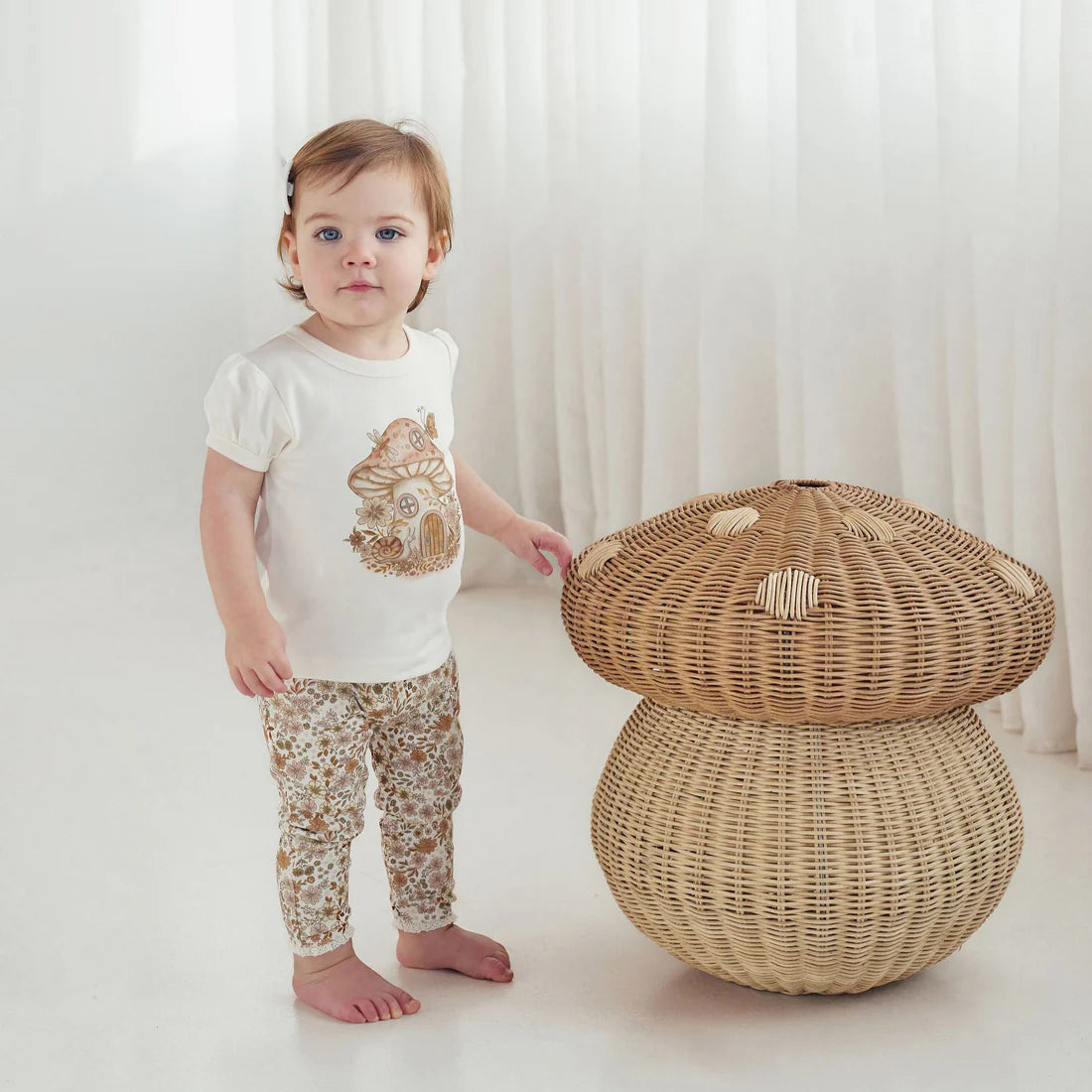 Aster & Oak / Mushroom House Print Top
