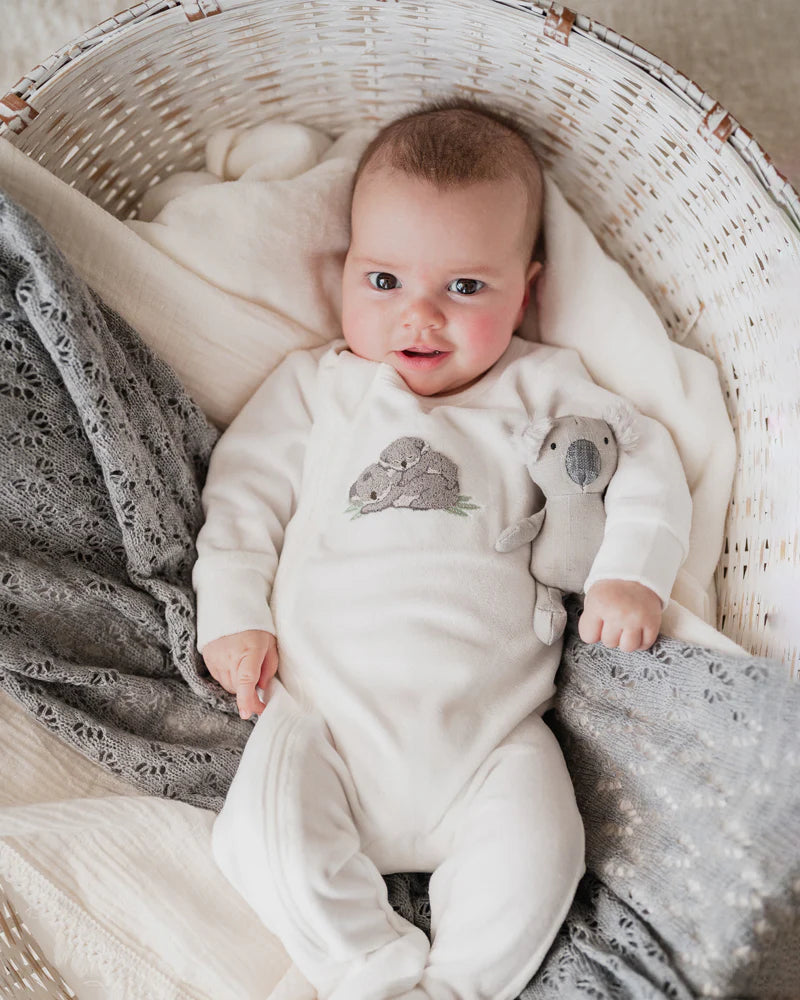 Bebe By Minihaha / Bailey Koala Velour Onesie