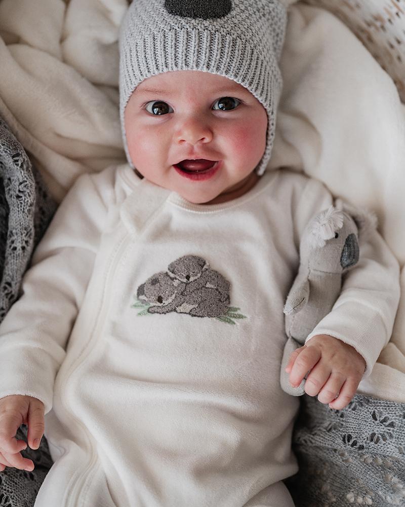 Bebe By Minihaha / Bailey Koala Velour Onesie
