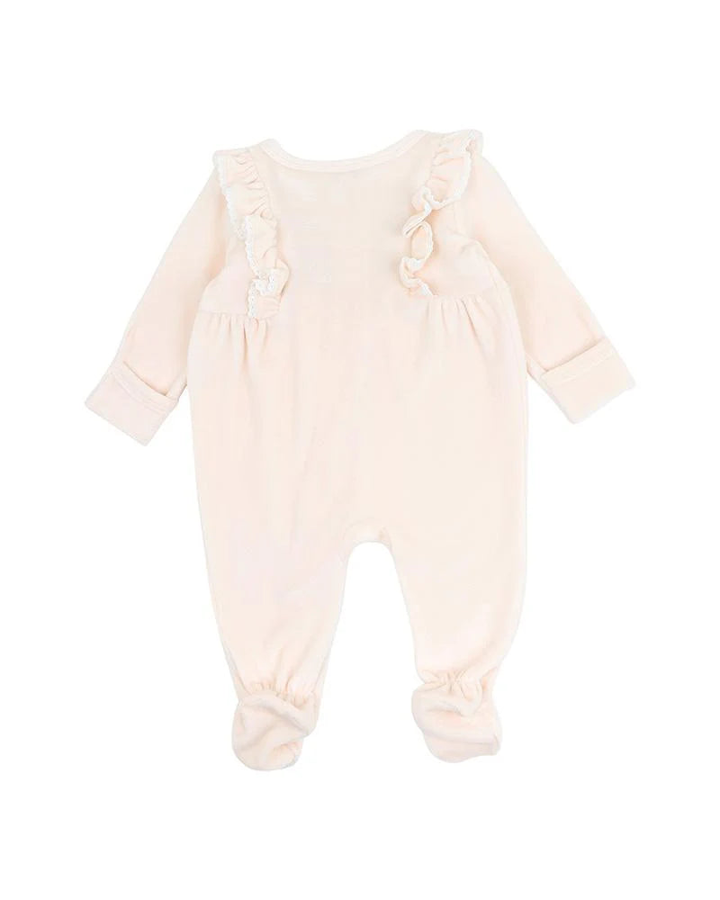 Bebe By Minihaha / Flossy Embroidered Velour Romper