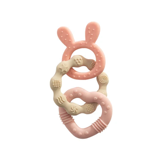 Playground / Silicone Bunny Teether - Pink