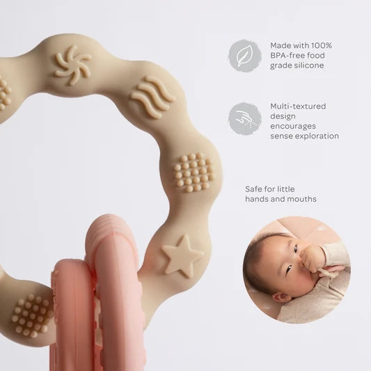 Playground / Silicone Bunny Teether - Pink