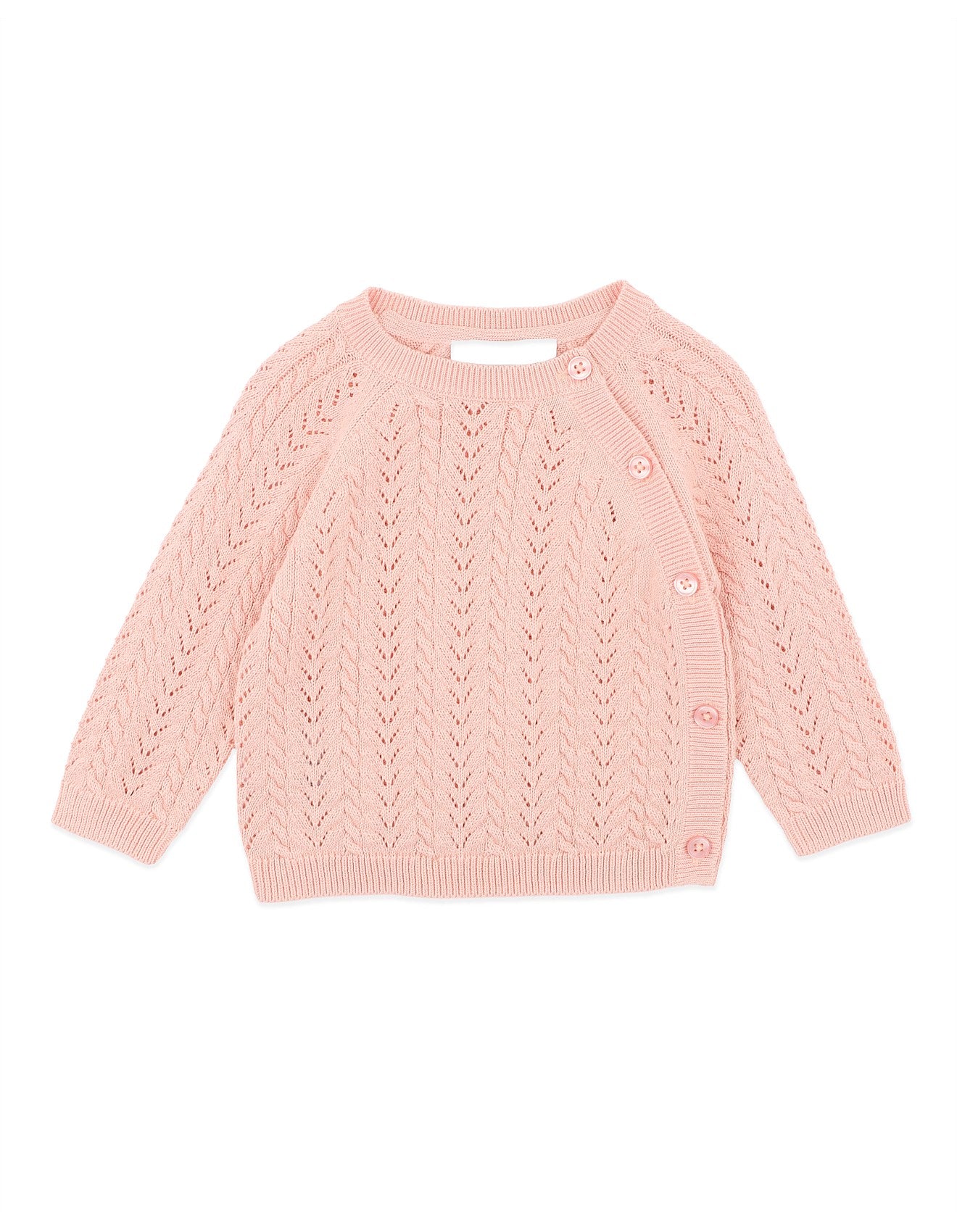 Bebe By Minihaha / Gemma Organic Pointelle Knitted Jumper - Vintage Rose
