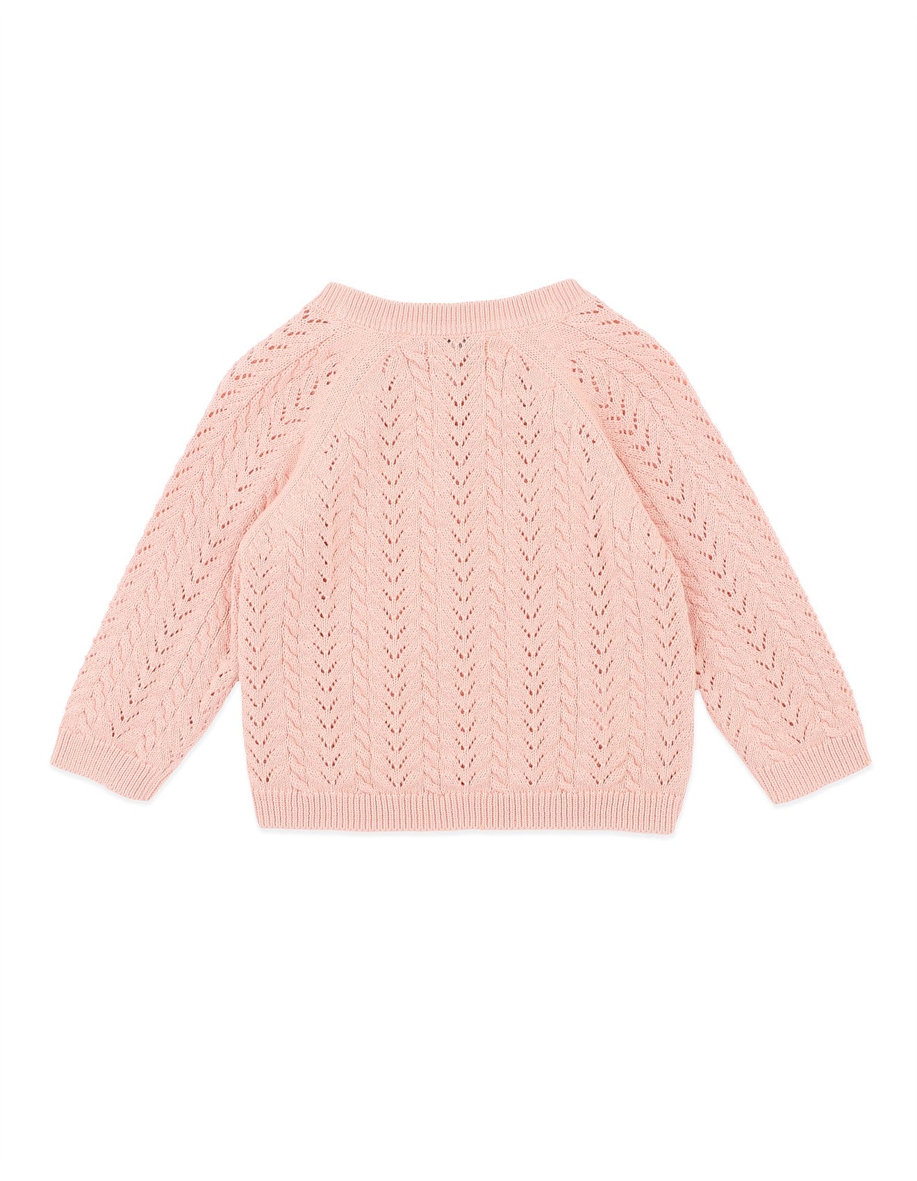Bebe By Minihaha / Gemma Organic Pointelle Knitted Jumper - Vintage Rose
