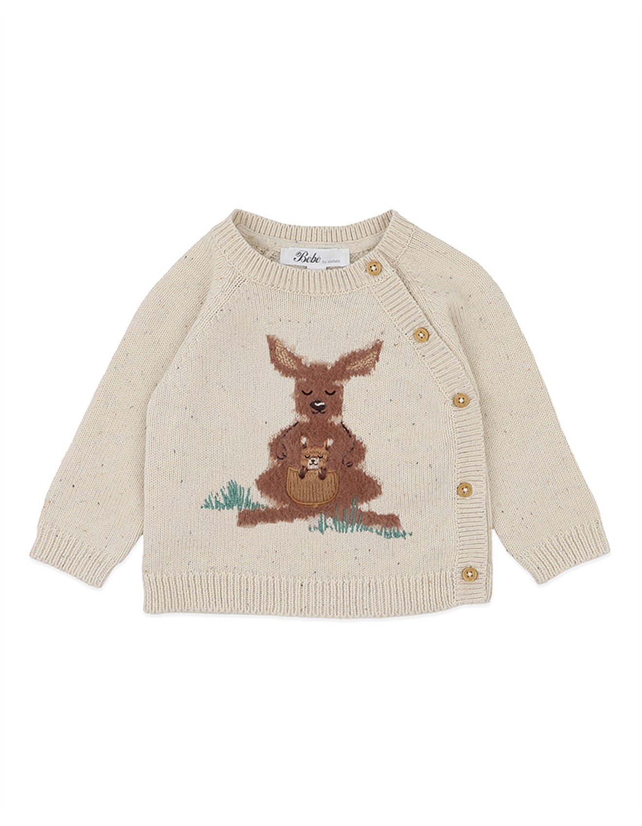 Bebe By Minihaha / Charlie Kangaroo Organic Knitted Jumper